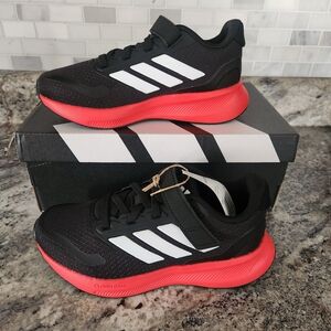 Adidas Kids Black and Red Sneakers